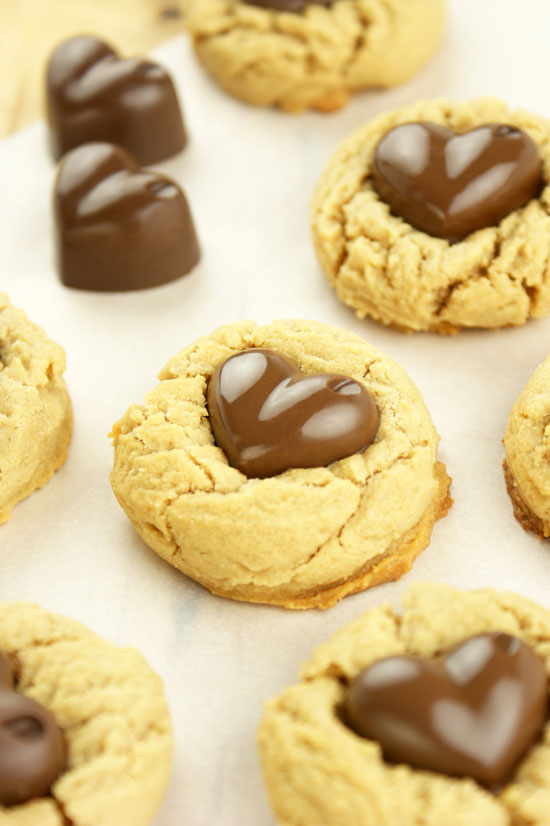Peanut Butter Heart Blossom Cookies CANDIQUIK